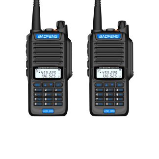 2 PCS BAOFENG UV9R-AMG 15W IP68 etanche UV Dual Bande Radio bidirectionnelle Talkie Walkie 400-470MHz 128 Canaux Bouton Bleu Sea Land Hetel Civil Interphone US Plug