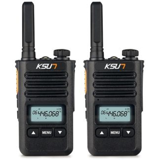 2Pcs KSUN XKB Talkie-walkie 6W Dual Bande Portable Deux voies Radio Communicateur HF emetteur-recepteur Amateur Ham - EU Plug
