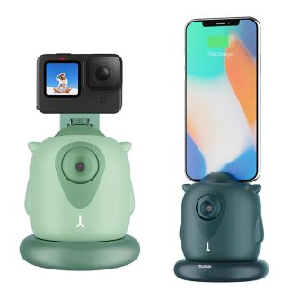 TELESIN 360 e Rotation Auto Suivi Du Visage Intelligent Suivi De Prise De Vue Support De Cardan Pour Gopro DJI SJAM Camera D'action pour Smartphone Telephone Mobile - Cyan