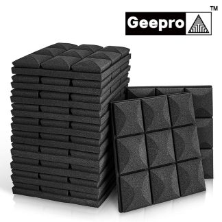 Geepro 6pcs panneaux d'isolation acoustique de studio de mousse acoustique 30x30x5cm
