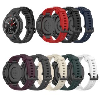 22mm Soft Silicone Watch Bande Remplacement du bracelet de montre pour Amazfit T-Rex / Ares - Bleu fonce