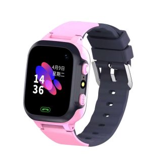 Bakeey S16 1,44 pouces 400mAh HD ecran tactile Anti-perdu GPS Tracker SOS Appel bidirectionnel Lampe de poche Kid Smart Watch Phone pour IOS Android - rose