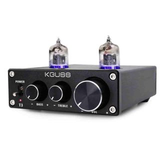 KGUSS T3 6J1 Preamplificateur e Tube Amplificateur Preampli e Reglage des Aigus Preamplificateur - Royaume-Uni Noir
