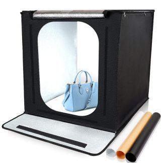 Travor F40 40x40cm pliant LED Studio Photo Soft Tente lumineuse avec boete e accessoires fond blanc jaune noir