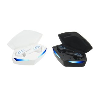 Bakeey P30 TWS Casque bluetooth BT5.0 Casque de jeu sans fil Lampe respiratoire longue duree ecouteurs e faible latence avec micro - Blanc