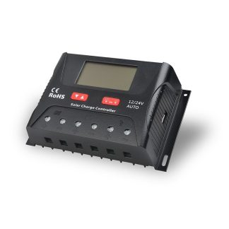 SRNE SR-HP2450 12V 24V 50A PWM Contreleur de Charge Solaire Panneau Solaire Lithium Batterie Contreleur de Chargeur avec Affichage LCD