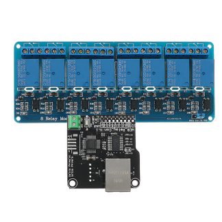 Module de contrele Ethernet avec carte relais 8 canaux pour serveur LAN WAN WEB RJ45 Android iOS