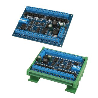 DC 12V 24V 16 in 16 out RS485 commutateur de telecommande PLC carte d'extension IO Module Modbus RTU - Seul Conseil