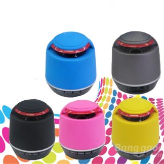 Mini haut-parleur mains libres stereo Bluetooth sans fil portable - Jaune