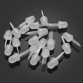 100pcs RGB LED Diode 8mm Rouge / Vert / Bleu Diode emettrice de 4 broches