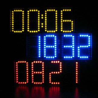 EQKITe grand ecran e distance horloge electronique bricolage Kit couvercle en aluminium - Rouge