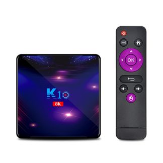 K10 Amlogic S905X3 RAM 4GB ROM 32GB 5G Wifi bluetooth 4.1 1000M LAN 4K 8K HDR Android 9.0 TV Box Support 4K Youtube - Prise americaine