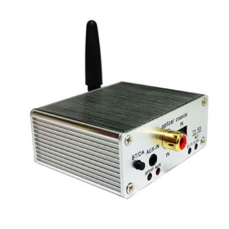 Bluetooth 5.0 alliage d'aluminium Lass panneau emetteur coaxial fibre recepteur 30MS sortie casque e faible latence