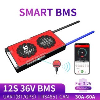 DALY BMS 12S 36V 30A 40A 60A 3.2V 18650 Smart BMS Bluetooth 485 vers peripherique USB NTC UART logiciel Togther Lion LiFepo4 Batterie - ecran de contrele tactile bms