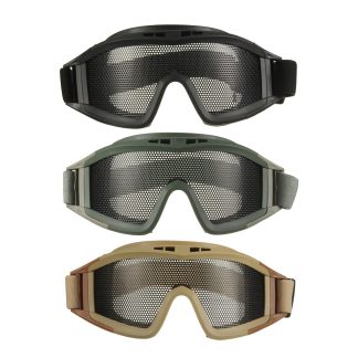 Lunettes tactiques d'exterieur CAMTOA Airsoft Lunettes de protection des yeux anti-buee en maille metallique - Pommier