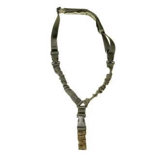 Corde de bretelle tactique e point unique corde de securite reglable multifonctionnelle Sport epaule oblique sangle de camera e degagement rapide - kaki