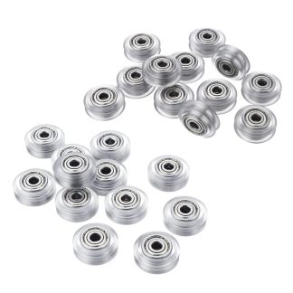 Kit de poulie passive e grande roue e double roue en V transparent 12 pieces pour machine CNC d'imprimante 3D - v