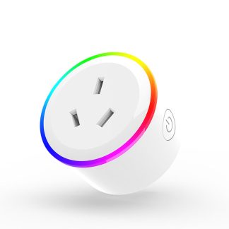 XS-A17 AC100-240V 10A Prise AU Prise de contrele WIFI Prise de commutateur de minuterie sans fil avec RVB LED La commande vocale legere fonctionne avec Alexa Google