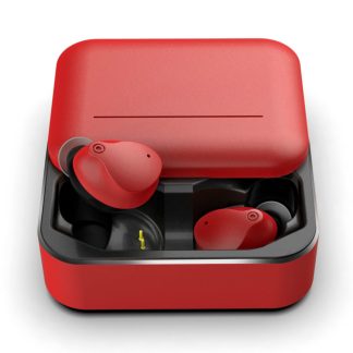 TWS Sans Fil Bluetooth 5.0 ecouteurs HiFi Stereo Intelligent Annulation D'appel bilateral Casque avec 3200mAh Boetier - Rouge