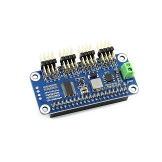 Servo Driver HAT (B) Servo Drive Board Pinheader e angle droit pour Raspberry Pi 16 canaux 12 bits I2C