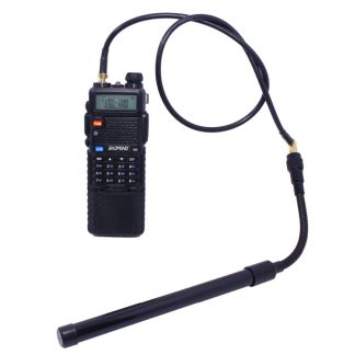 AR-152 AR-148 Ceble coaxial extensible SMA-femelle pour antenne pour Baofeng UV-5R UV-82 Talkie-walkie UV-9R - 100 cm
