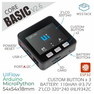 M5Stacke ESP32 Kit de carte de developpement de base de base Microcontreleur extensible Carte de developpement Wifi BLE IoT Contreleur IoT d'entree de gamme