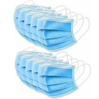 50pcs masque facial jetable respirateur de protection anti-poussiere e 3 couches