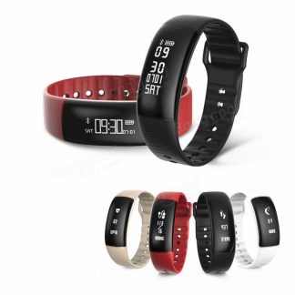 A69 0.87 pouces OLED Moniteur de Frequence Cardiaque Podometre Sport Smart Bracelet Pour iphone X 8/8 Plus Samsung S8 - Blanc