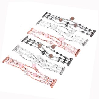 Bakeey Montre e bracelet en cuir perle de grande taille et de petite taille pour les sports Bande Pour Fitbit Versa - L Gris