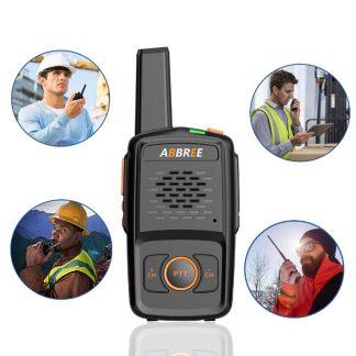 2 pieces ABBREE AR-N1 4800mAh Talkie-walkie Prise UE Double PTT Radio de poche bidirectionnelle Mini talkie-walkie 16 canaux Type-C Rechargeable longue distance Son clair Interphone de randonnee en plein air