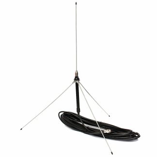 98Hz VSWR 1.5 Transmetteur FM professionnel en acier inoxydable 1/4 GP Antenne exterieure avec ceble 15M