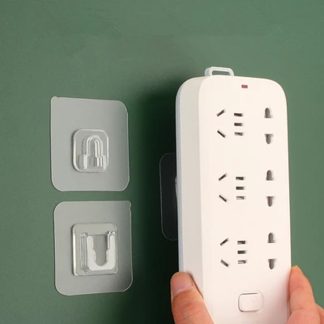 20 pieces crochets muraux adhesifs double face cintre solide crochets transparents ventouse support de rangement mural - 20 pcs