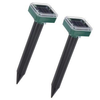 2 pieces carre solaire electronique ultrasonique repulsif Fram serpent souris ravageur insecte Animal RejectionTrap tueur pas de type de silicium cristallin