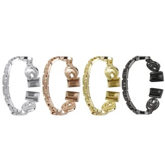 Montre de luxe en acier Stainles Bande: remplacement de la sangle pour la charge 3 de Fitbit - or rose