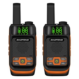 2 pieces BAOFENG BF-T19mini talkie-walkie USB charge 5W 16 canaux 400-470MHz Mini interphone radio portable Ultra leger avec lampe de poche