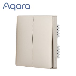 Original Aqara ligne neutre ZiBee Smart WIFI interrupteur mural APP telecommande lumiere contreleur de Xiaomi Mijia eco-systeme - Argente Bouton unique