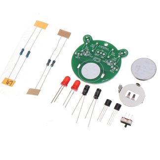 30 pcs Kit electronique DIY Set Cartoon Bear LED Flash Kit de Production Legere Simple Flash Pieces DIY Competence Competition Triode e Souder