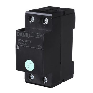 TUYA APP 2P 90A Smart WIFI disjoncteur tension energie puissance kWh metre minuterie relais interrupteur voltmetre amperemetre telecommande