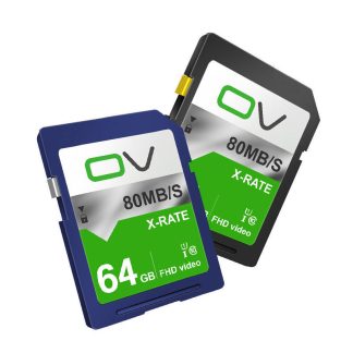 OV X-Rate C10 64GB Carte memoire pour appareil photo reflex numerique Prise en charge de la photographie 1080P Prise video 30FPS - Noir