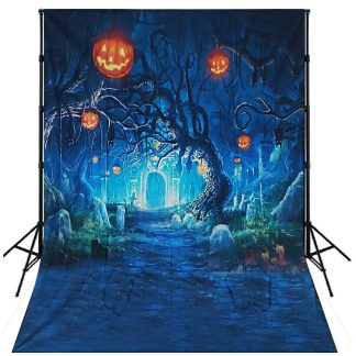 9x6ft 7x5ft 5x3ft F64171 Halloween citrouille lanterne fete theme photographie fond tissu Studio Photo toile de fond - 210 x 150 cm