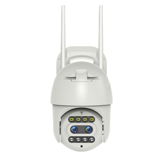 Bakeey 3MP camera IP double objectif 1080P HD WIFI CCTV Vision nocturne camera de securite bidirectionnelle Audio sans fil exterieur PTZ etanche - Prise AU