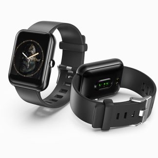 [60 jours en veille] Runmifit S20 Moniteur d'oxygene de frequence cardiaque e ecran tactile complet de 1,3 pouces IP68 - Noir