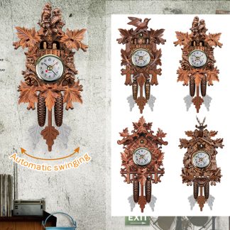 Horloges murales coucou pendule montre Art artisanat decoration de la maison suspendus montres en bois - 301