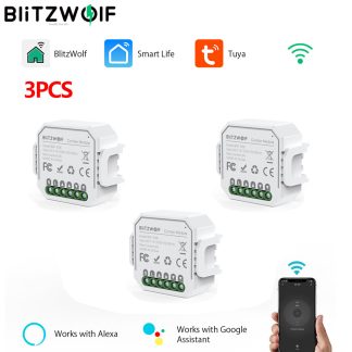 [3PCS] Module de rideau intelligent WIFI BlitzWolfe BW-SS6 APP Telecommande Timing Ouverture/Fermeture Fonctionne avec Google Assistant Amazon Alexa