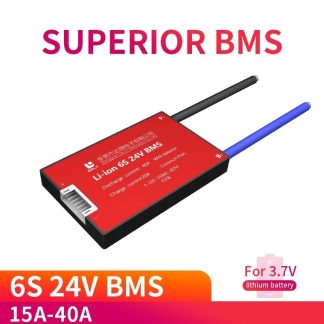DALY BMS 6S 24V 15A 20A 30A 40A Batterie Systeme de gestion PCM PCBA 18650 Accessoires pour 18650 Lithium Ion Batterie Pack avec balance - Port commun 15a 24v