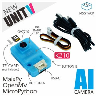 Camera M5Stacke UnitV OV7740 AI K210 avec processeur de reseau neuronal RISC-V CPU Dual-core 64 bits Prise en charge du developpement MicroPython