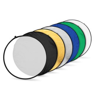 60/80/110 CM rond 7 en 1 Studio Photo reflecteur de lumiere pliable multi-disques pour photographie avec sac - 110 cm