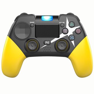 RALAN P01 Bluetooth 4.0 Manette de jeu sans fil pour PS4 Pro Console de jeu mince pour Windows PC Contreleur de vibrations somatosensorielles e 6 axes Android - Noir