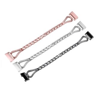 KALOAD Montre en metal Bande Bracelet pour bracelet pour montre intelligente Fitbit Charge 3 - Noir