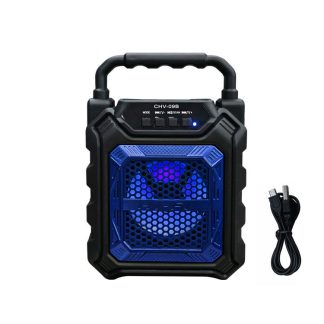 lecteur de musique de carte de haut-parleur tf de basse de puissance elevee de bluetooth pour exterieur - Bleu une